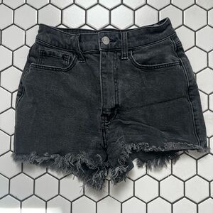 black high rise hollister mom short size 23